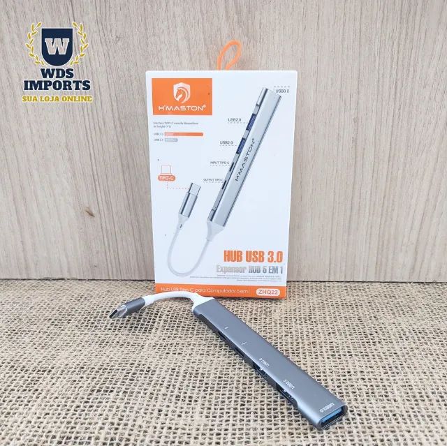 Hub Usb Expansor 5 em 1 Tipo C  - Foto 2