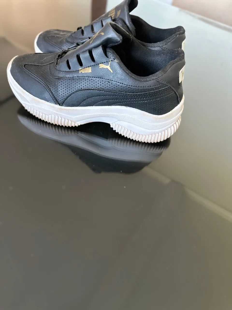 Puma Feminino Plataforma Tenis Puma Glitter Preto Puma Femme Tenis