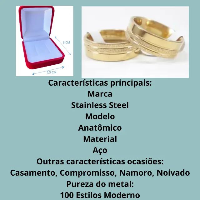 Combo Aliança e Kit Eu TE Amo 