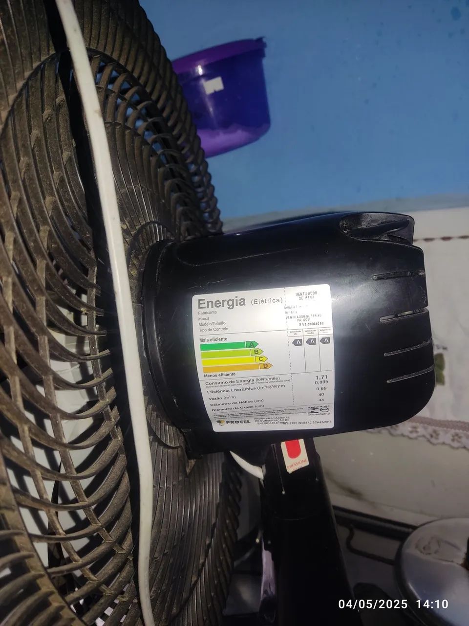 Ventilador de Mesa Britânia Super 40 - 110 volts 130 watts Votorantim  - Foto 3
