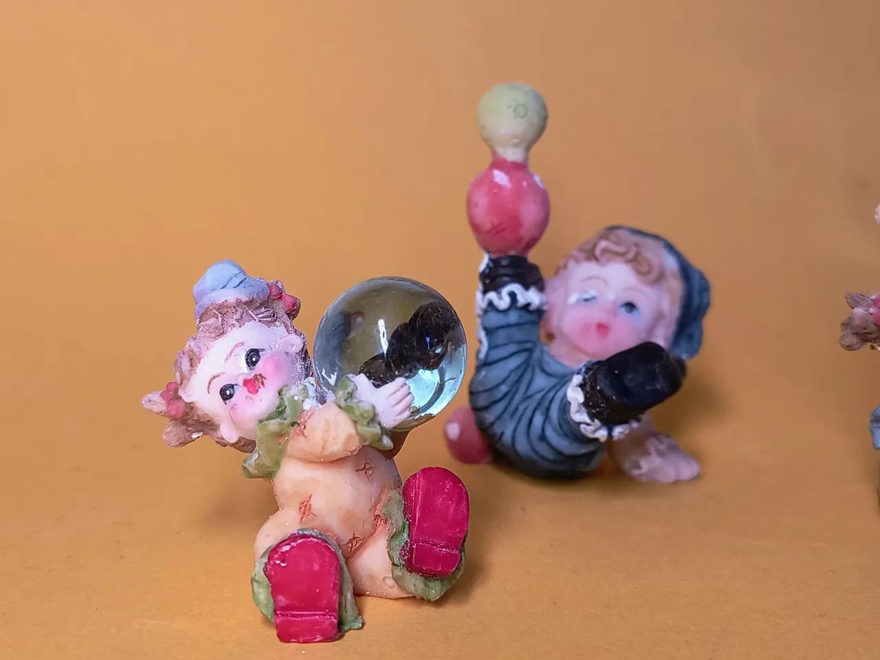 Bebês bibelô brincalhões bolinha de gude decoração colecionador arte antigo antiquario - Foto 4