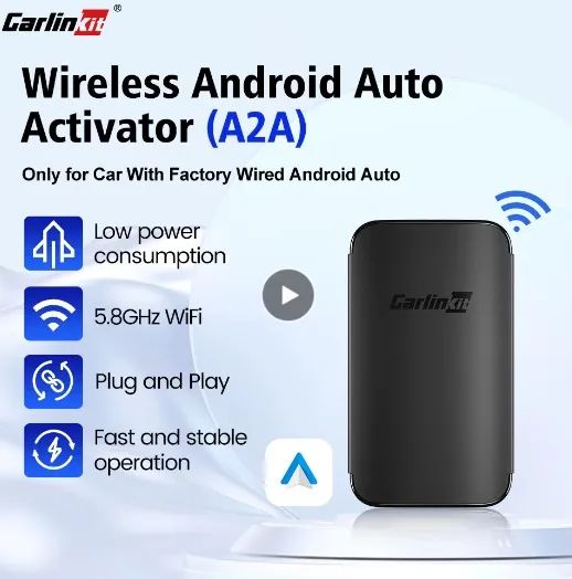 Carlinkit Adaptador automático Android sem fio, Android Auto Wireless Dongle