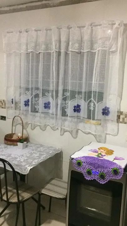 Cortina de renda branca para janela - Foto 3