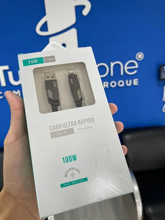 Cabo Ultra Rápido 100W Metal 4 em 1 - FAM