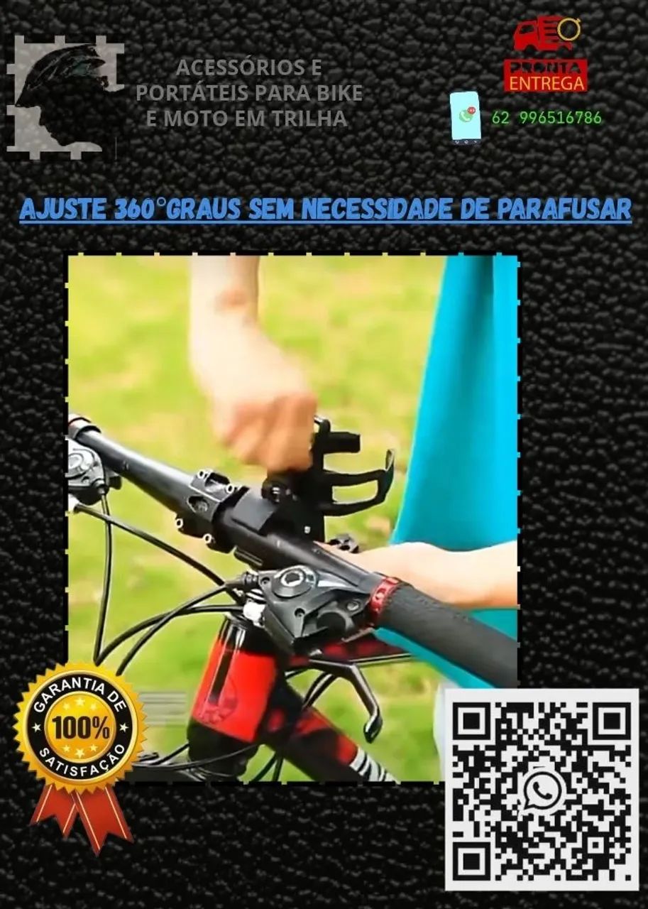 Suporte de Garrafa Bike/Moto Gira 360 ajustável <br> - Foto 2