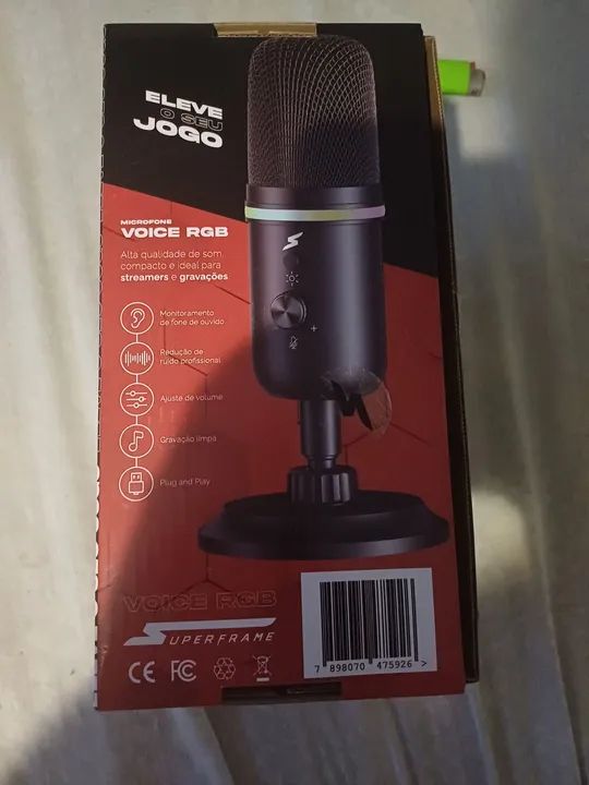 Microfone Gamer Voice RGB Superframe - Foto 2