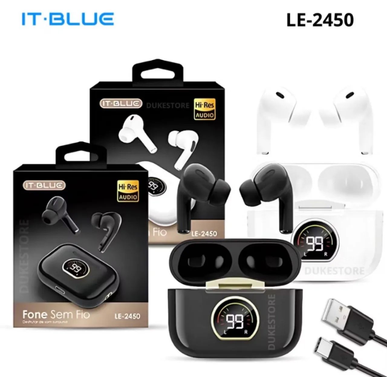 Fone de Ouvido Bluetooth IT-BLUE LE-2450 TWS