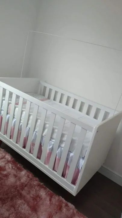 Berço / mini cama branco com mosquiteiro - Foto 4