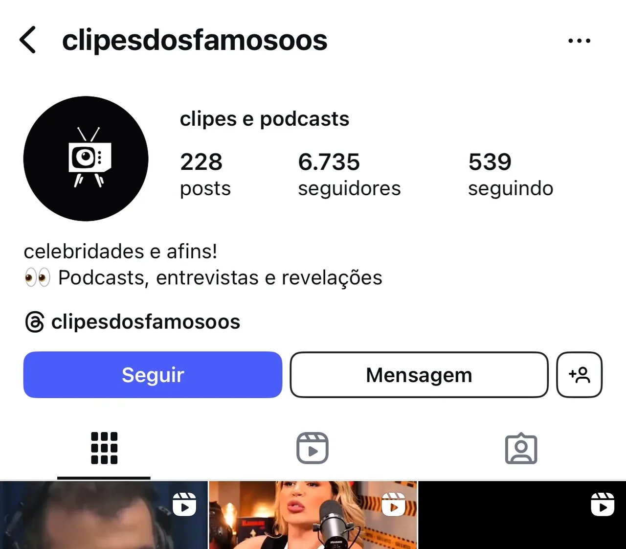 Estou vendendo conta do Instagram