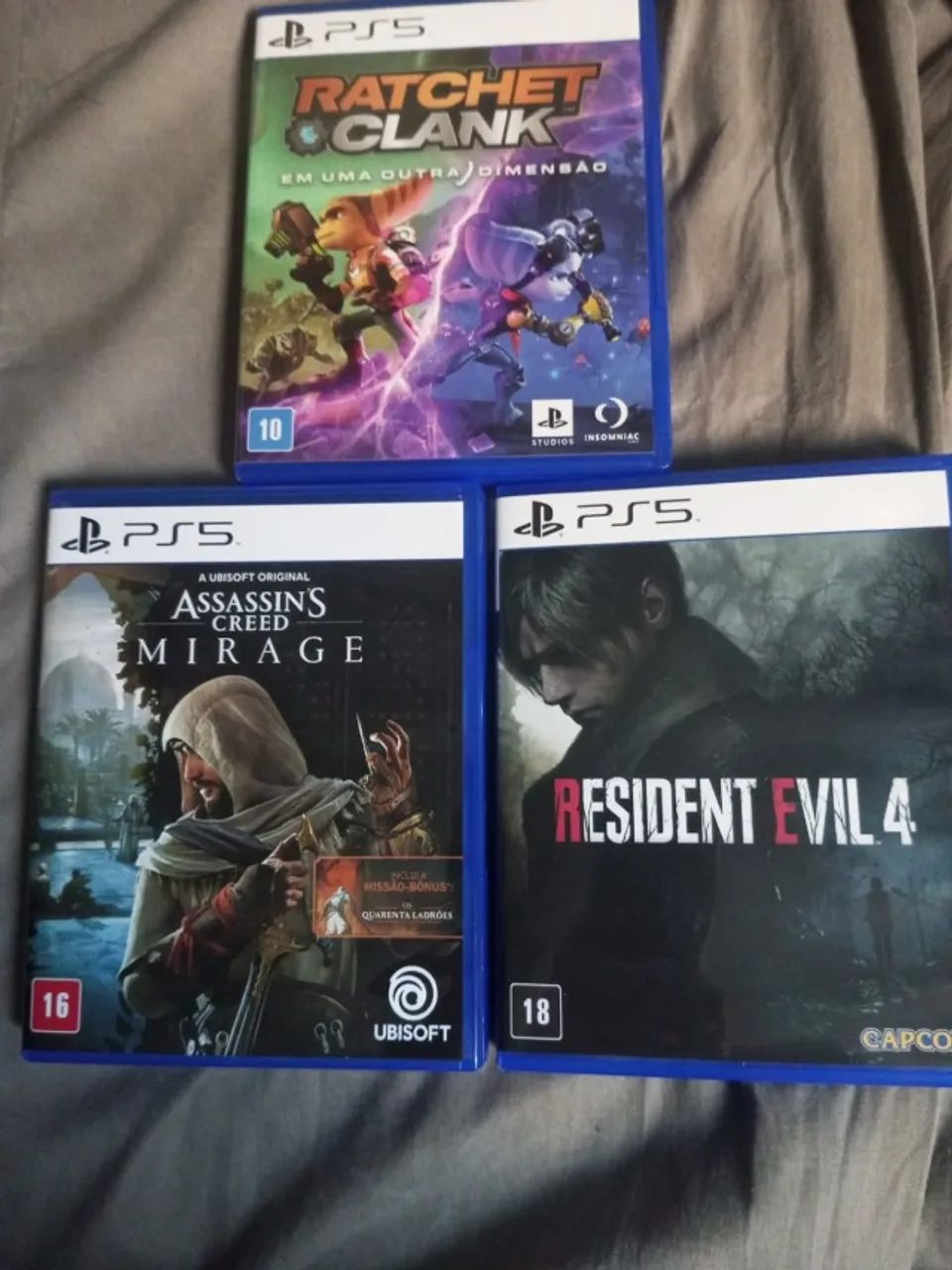 resident evil 4 ratchet clank assassins creed mirage playstation 5 ps5 jogo game