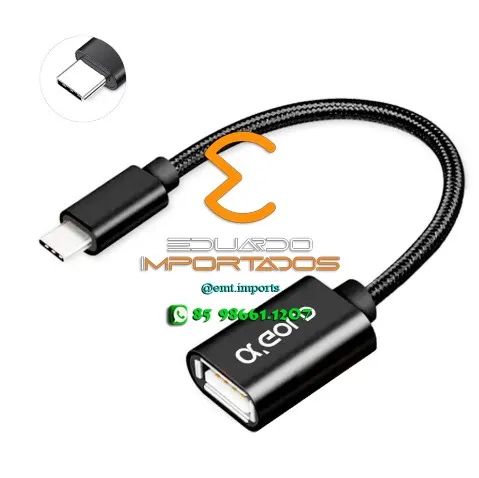 Cabo Adaptador OTG USB Femea x Tipo C Macho CBA-06 - Foto 4