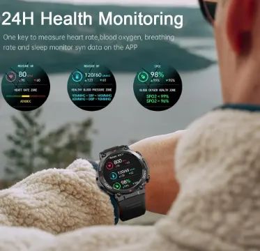 smartwatch redondo melanda k56 pro Indestrutível militar original - Foto 4