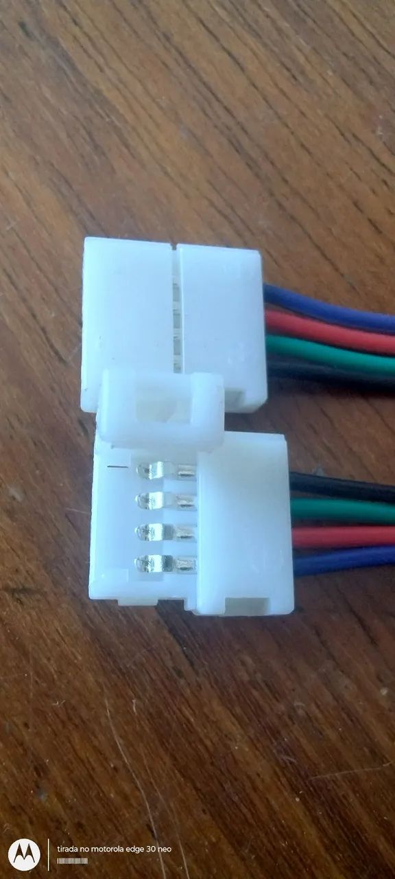 Rabicho Emenda Conector para Fita de Led RGB 5050/3528 12v - Foto 3