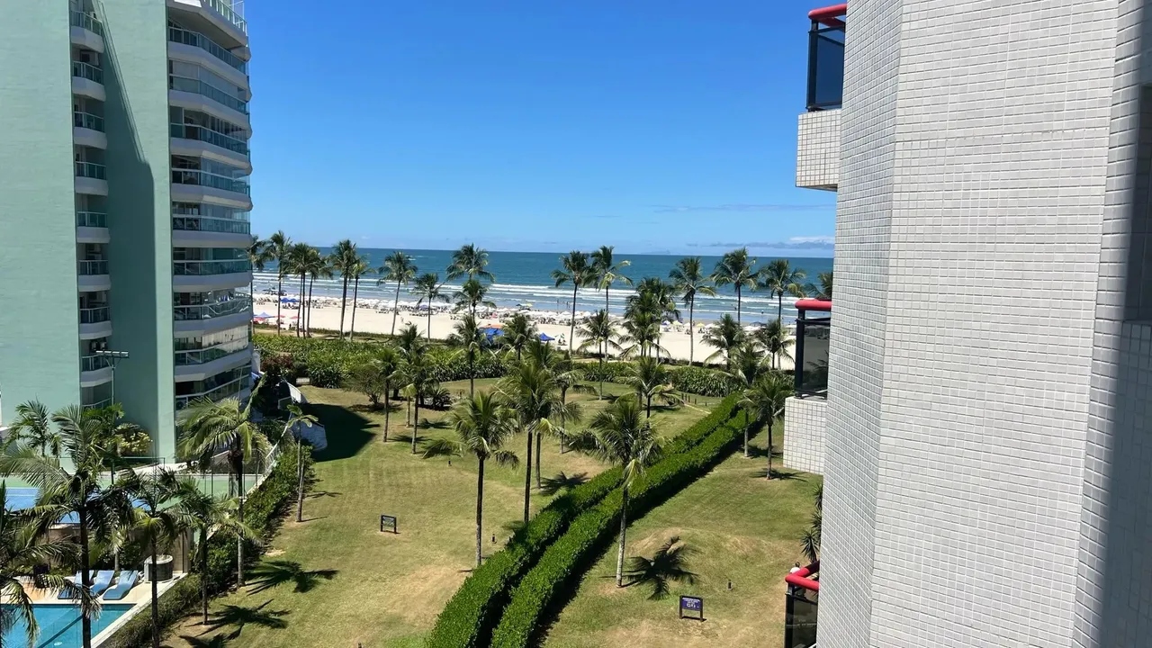 Locação anual pe na areia com vista para o mar na Riviera de São Lourenço