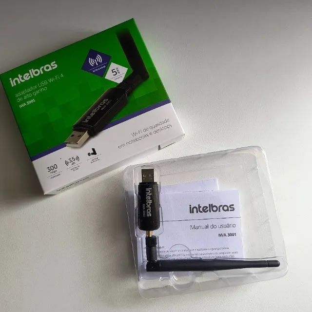 Adaptador Wi-Fi 300Mbps USB Wireless Intelbras *ENTREGA GRÁTIS* - Foto 3
