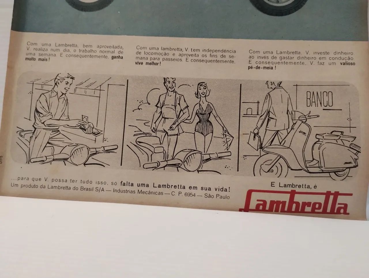 Anúncio Lambretta (Recortes Originais Ano 60) - Foto 4