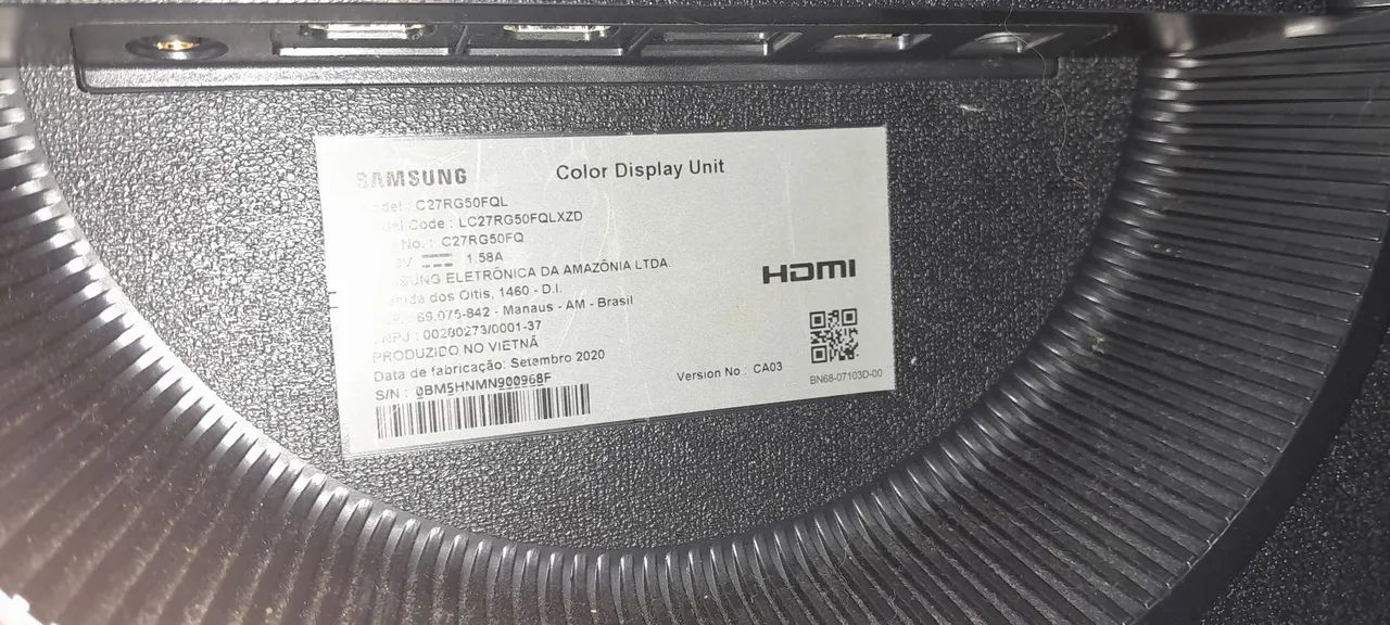 Monitor Samsung 27 polegadas Curvo Gamer - Liga, painel quebrado (peças) - Foto 6