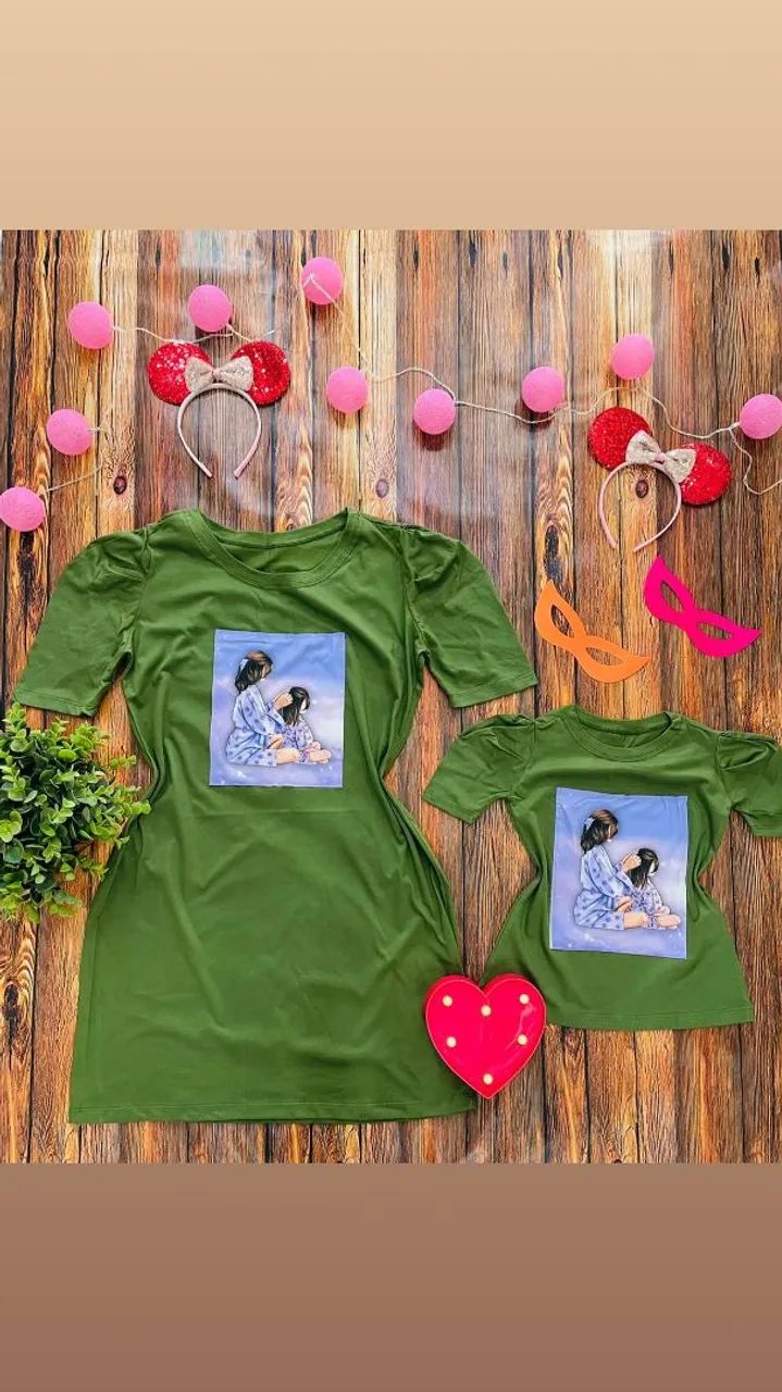 Conjunto mãe e filha - Vestidos estampados