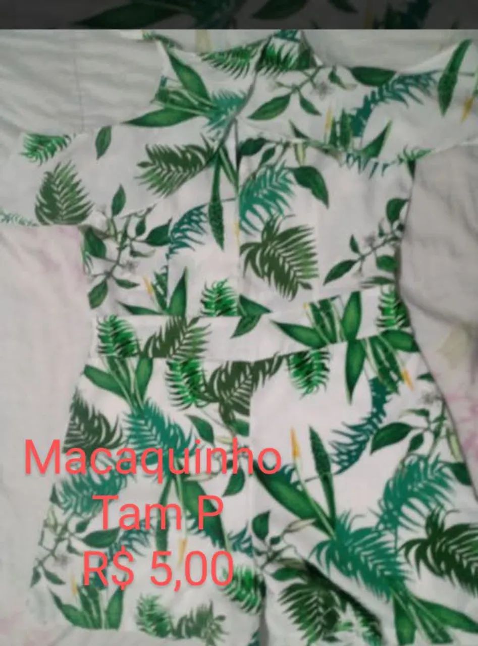 Macacão estampado Tam P - R$ 5,00