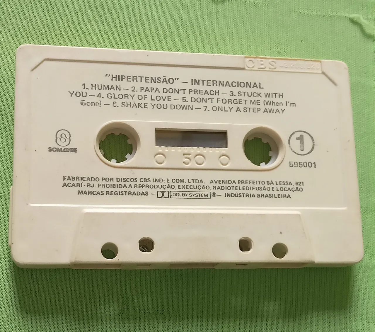 Fita k7 "Hipertensão " - Internacional, <br>Musicas Românticas Internacional.