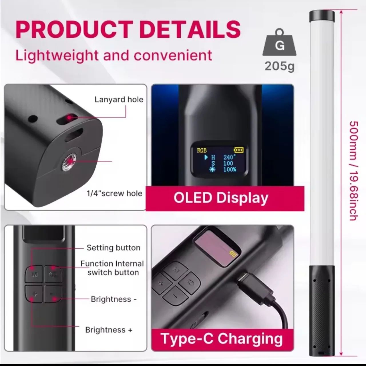 Bastão Rgb Ulanzi vl119 - Foto 4