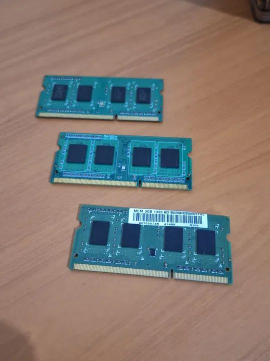 Memórias RAM - 2x 2GB e 1x 4GB - Foto 2