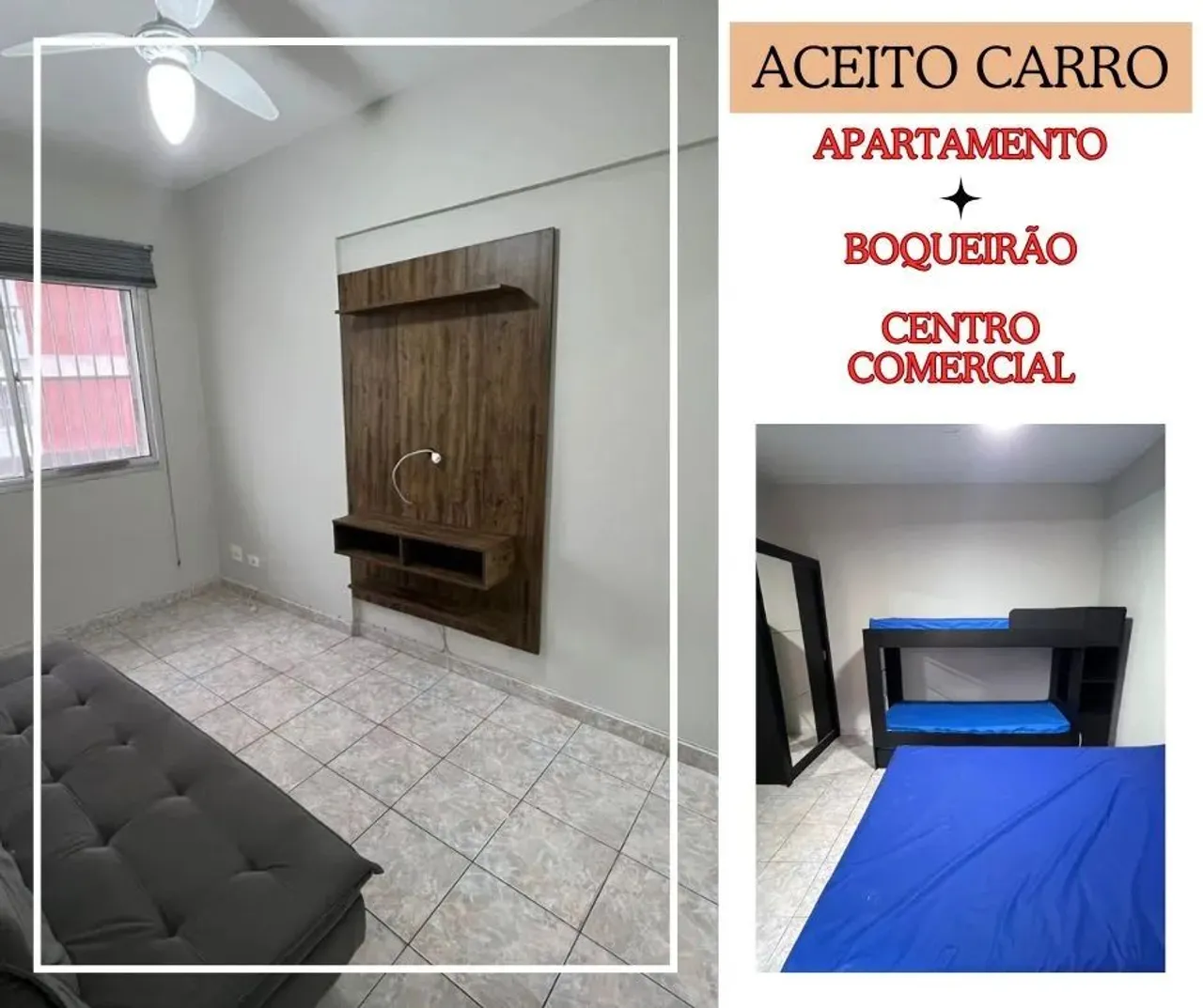 Apartamento para Venda em Praia Grande, Boqueirão, 1 dormitório, 1 banheiro, 1 vaga