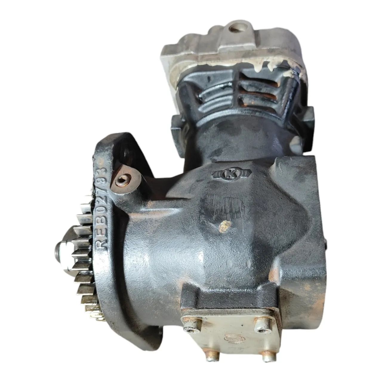 Compressor Ar Motor Ford Cargo 815 S/ Flange Traseira E1194 - Foto 4