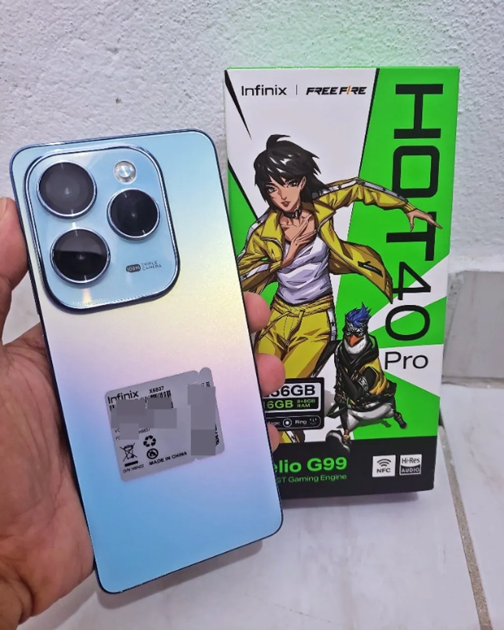 Infinix Hot 40 Pro Free fire Celular Gamer 16GB RAM 256GB Interno leia a descrição