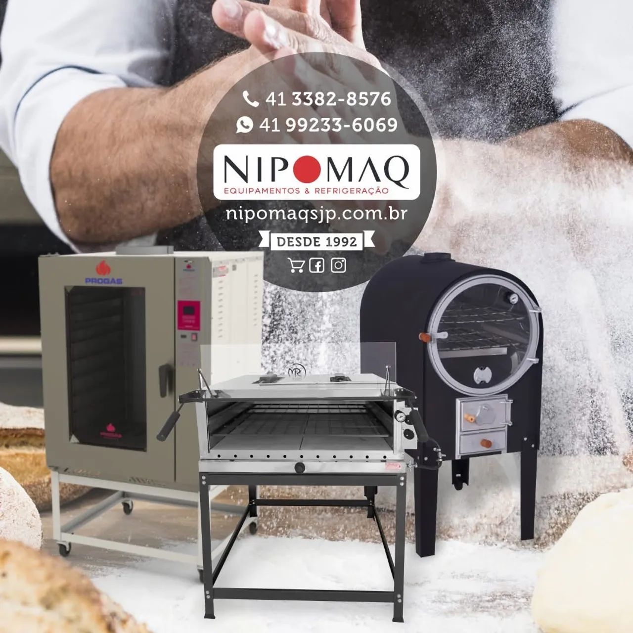 FORNO DE PIZZA 45X45CM COM 1 INFRA VERMELHO COM CAVALETE - MR FOGÕES  - Foto 6