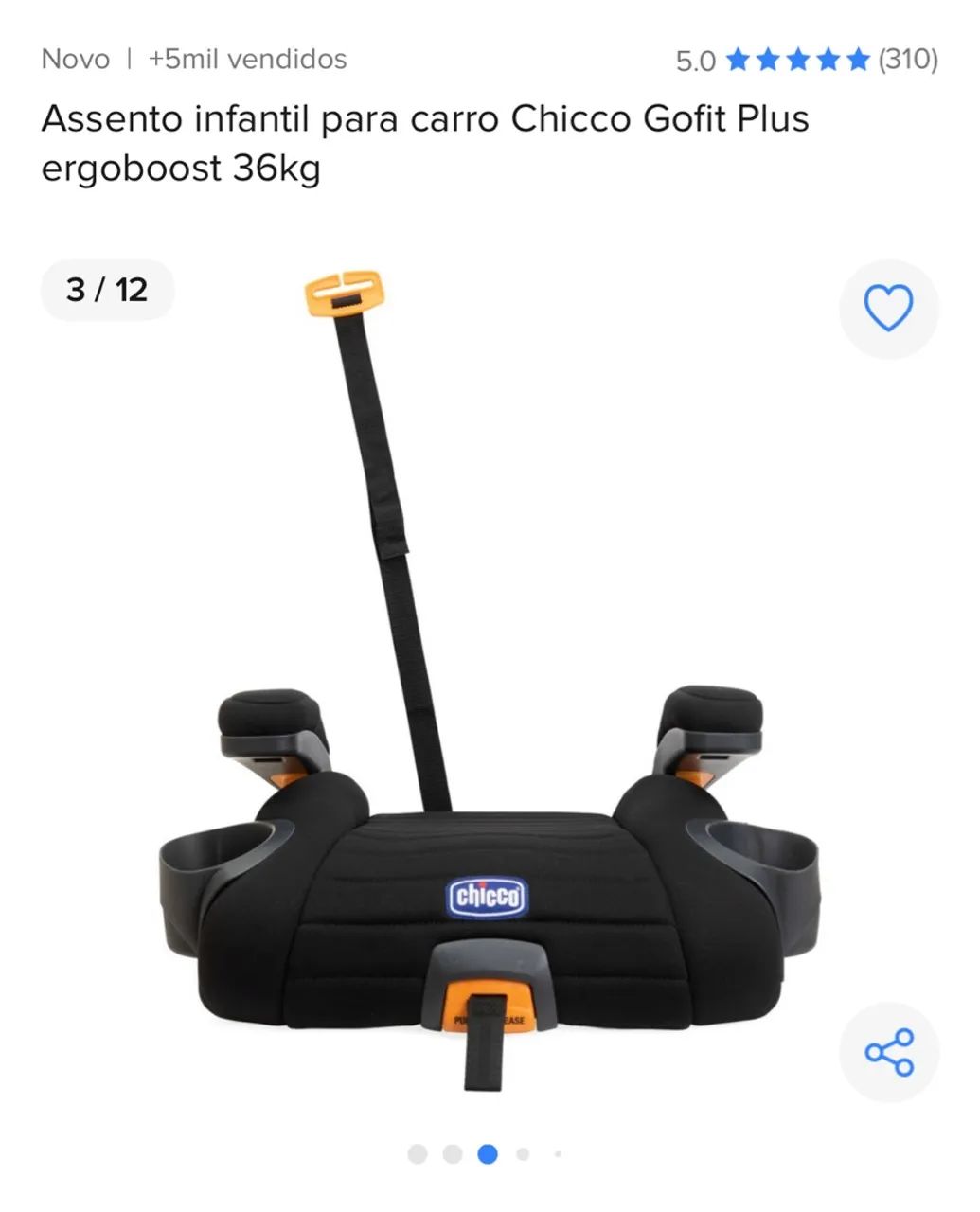 Cadeira para Auto Chicco GoFit Plus Ergoboost 36kg - Foto 2