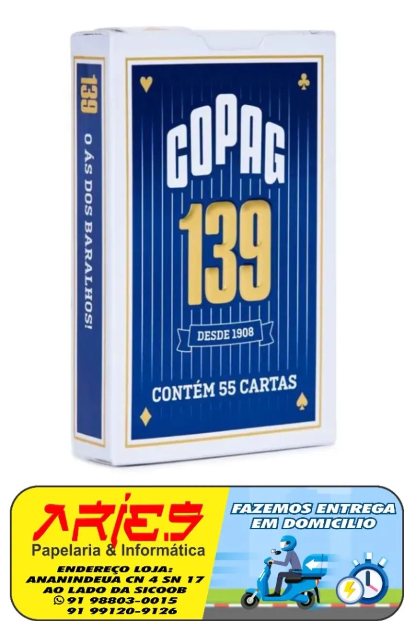 BARALHO 139 AZUL COPAG 55 CARTAS