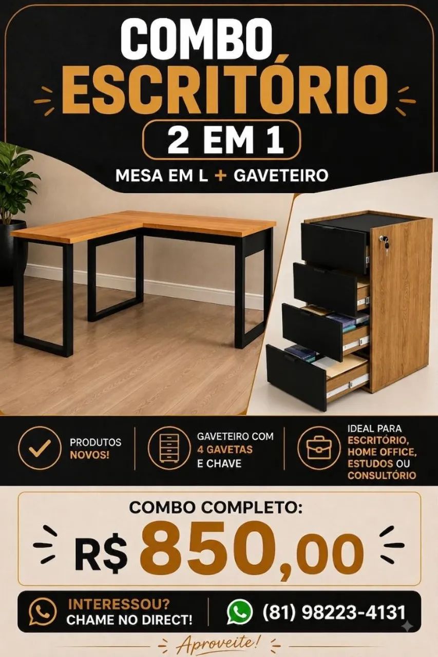 Combo 2 em 1 Escritório