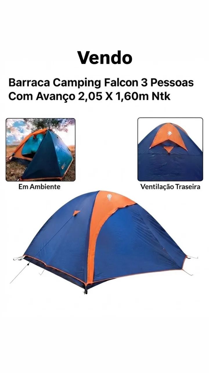 Barraca de camping espaçosa 