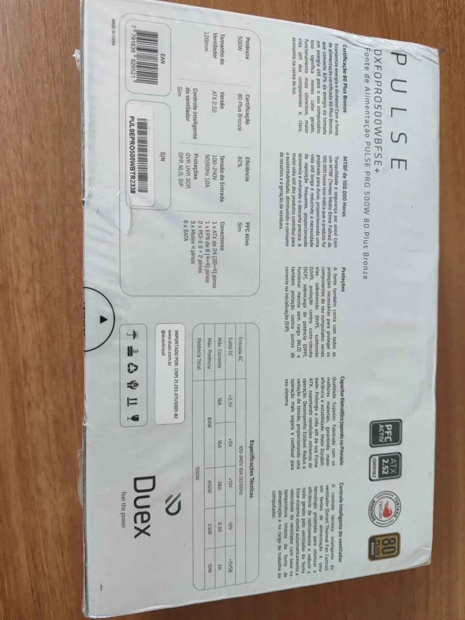 Fonte Duex Pulse Pro 500W 80 Plus Bronze Nova Lacrada - Foto 2