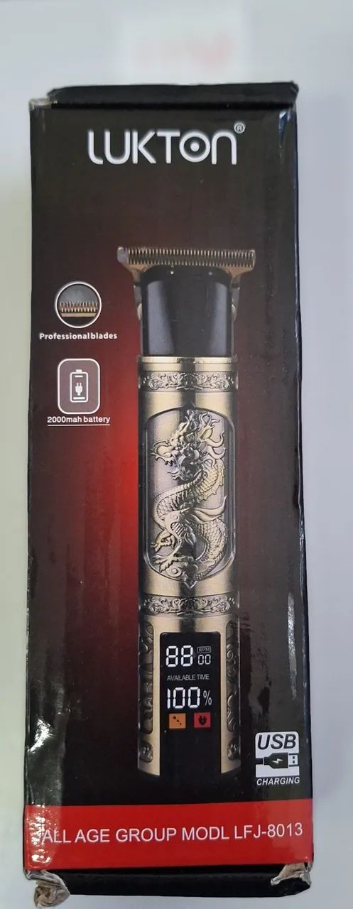 Máquina de Acabamento Cabelo e Barba Sem Fio Digital Recarregável - Foto 2