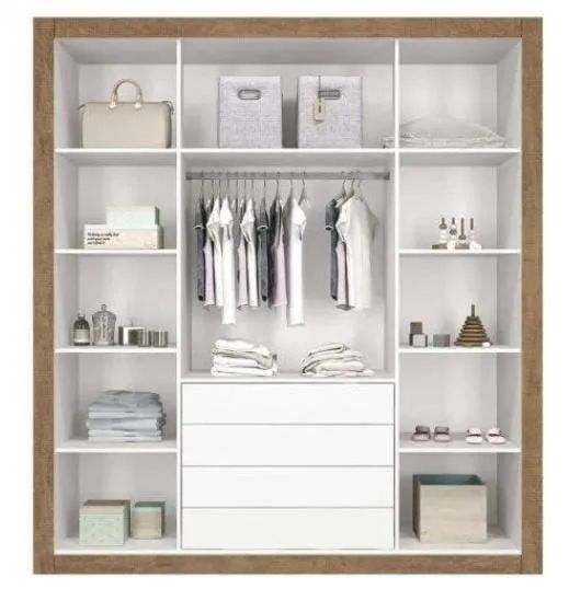 Guarda roupa infantil 4 portas com 4 gavetas