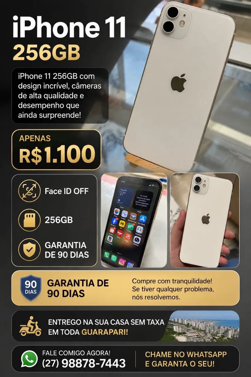 iPhone 11 Face ID off - Celulares e Smartphones - Muquiçaba
