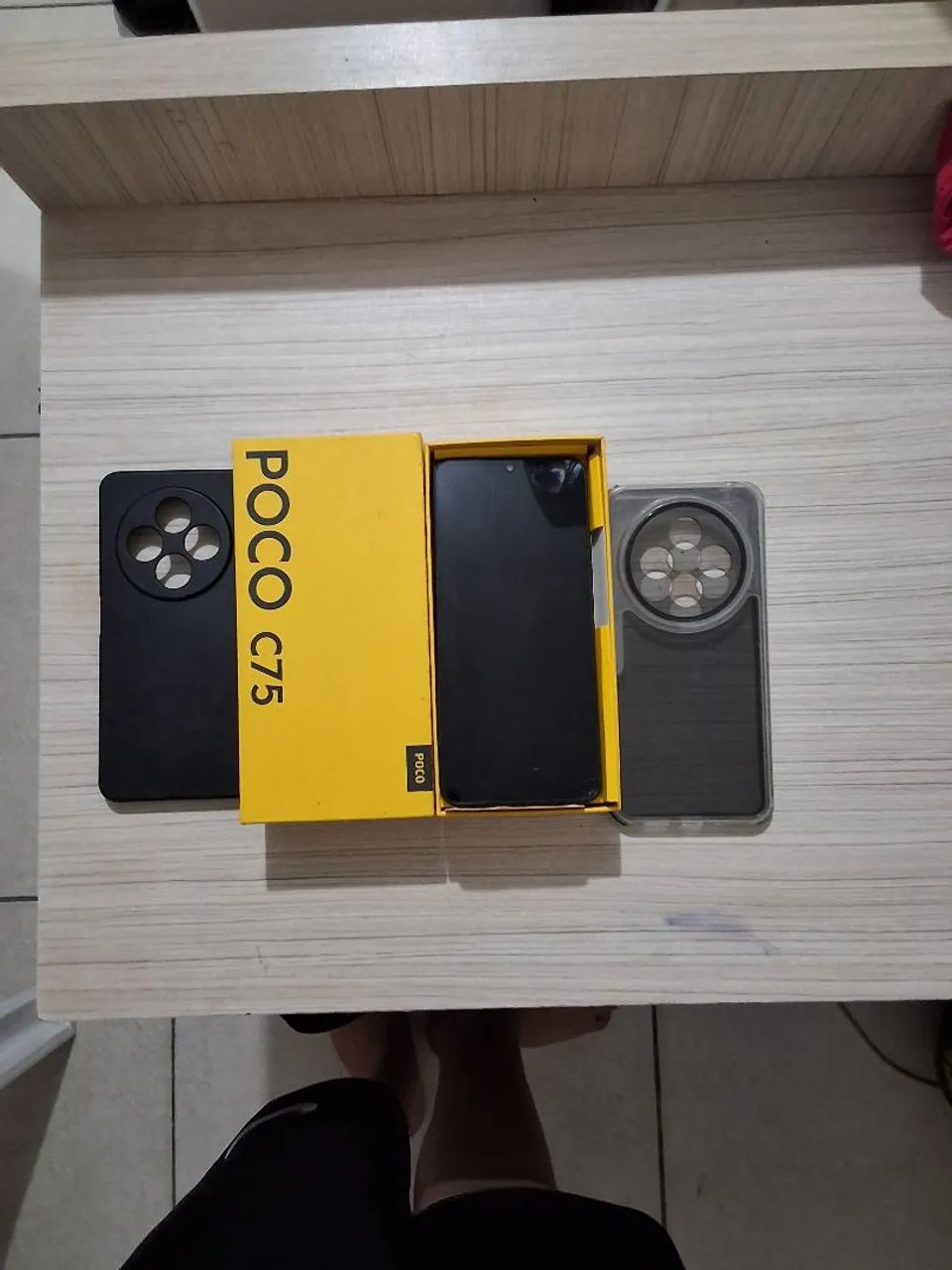 Poco C75 256gb Preto com 2 capinhas caixa e carregador  - Foto 2