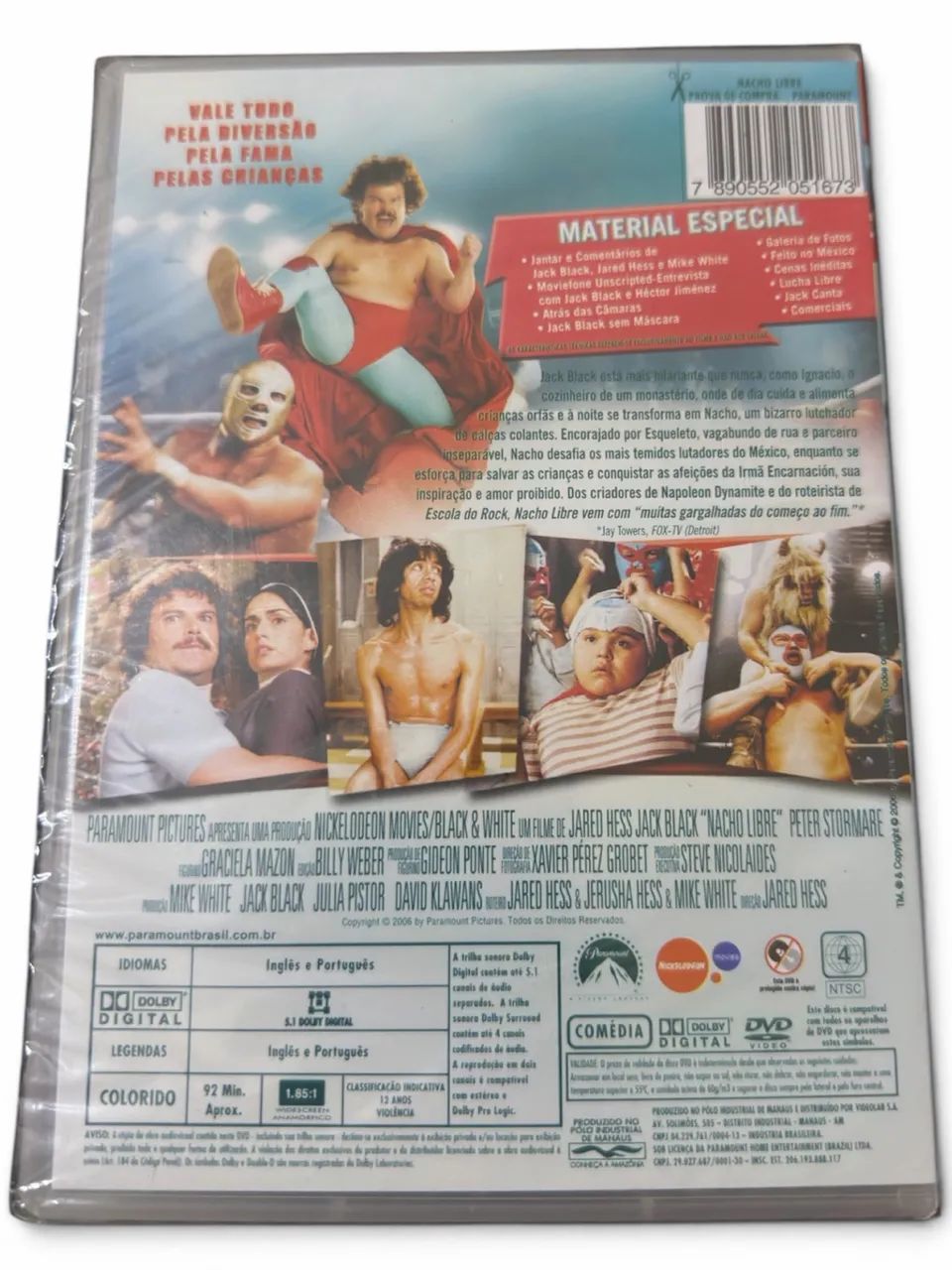 Dvd Nacho Libre Com Jack Black Original Lacrado - Foto 2