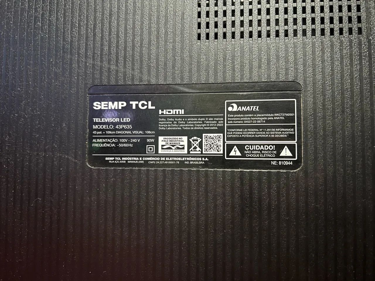 Smartv Semp 43 Polegadas led ruim - Foto 3