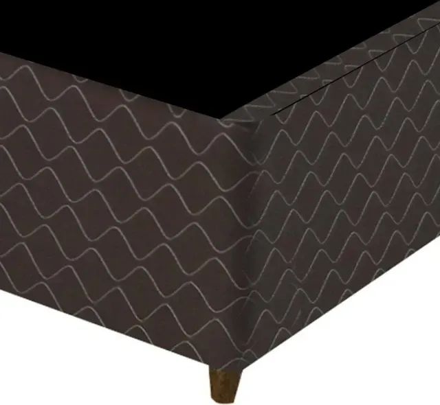 Cama Base Box Casal Marrom Cru - Foto 2