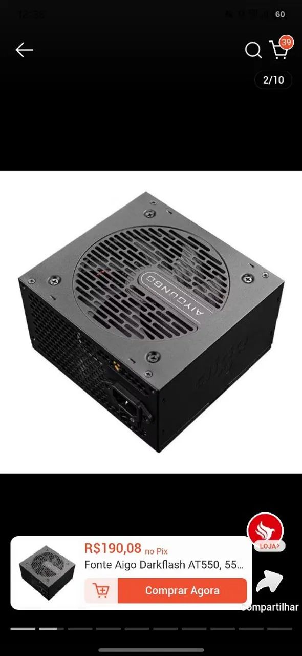 Fonte 550W Plus Bronze Lacrada - Foto 2