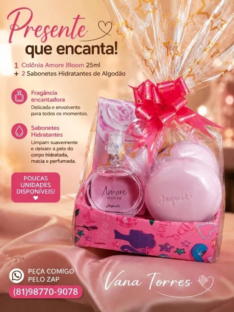 Presente Amore Bloom + sabonetes