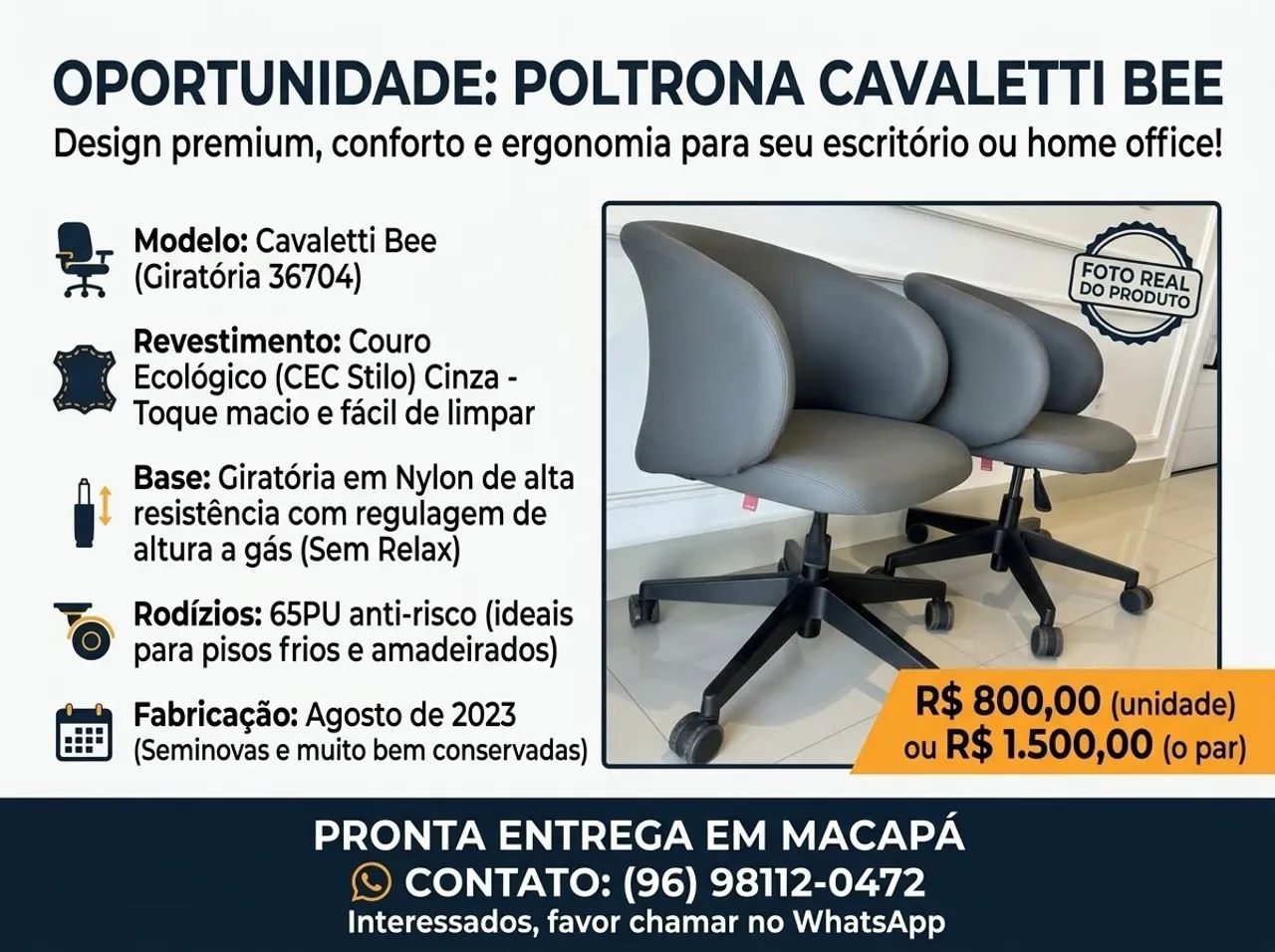 Cadeiras Cavaletti