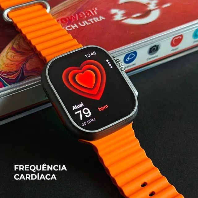 Smartwatch Relógio Inteligente Ultra 3 Microwear 49mm Amoled Ultra 9 Pulseira Metal - Foto 4
