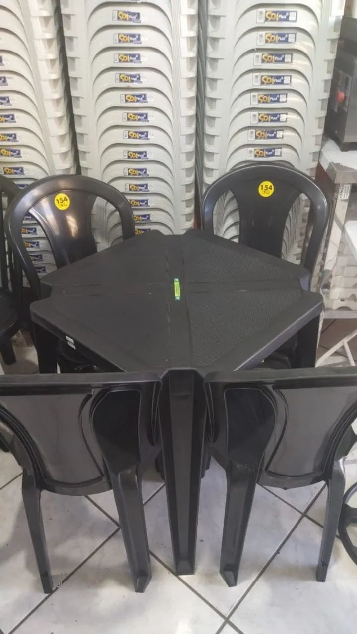 jogo de mesa topmil preto 154kg