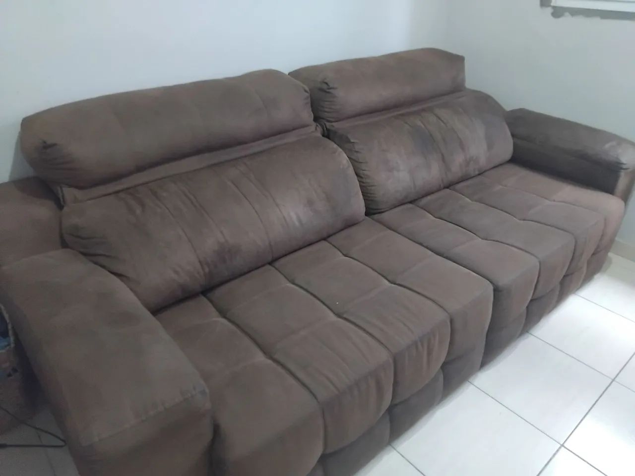 Sofá / Sofá retrátil marrom  - Foto 4