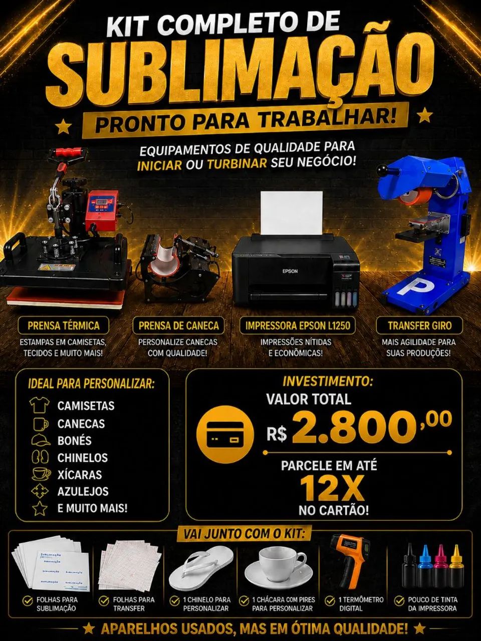 Trabalhe de casa ( Kit Sublimação )