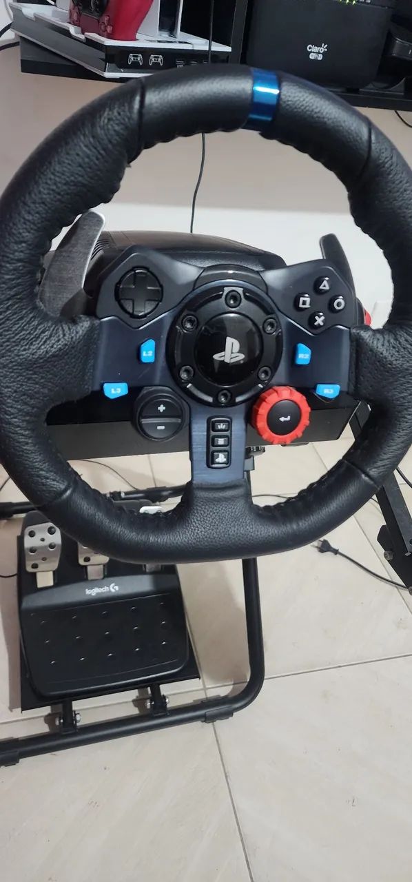 Volante Logitech G29 Playstation e Pc Com Pedais e Marcha + Cokpit Móvel - Foto 2